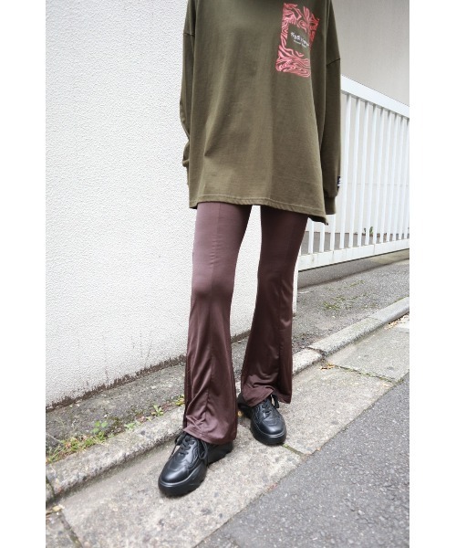 FIG&VIPER（フィグアンドバイパー）の「ハイウエストストレッチフレアPT（その他パンツ・レディース・ブラック/ブラウン・FREE）」の8枚目の写真