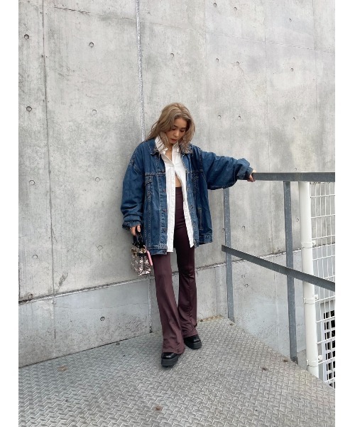 FIG&VIPER（フィグアンドバイパー）の「ハイウエストストレッチフレアPT（その他パンツ・レディース・ブラック/ブラウン・FREE）」の11枚目の写真