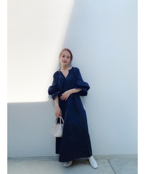 JUMELLE(ジュメロ)の「ドローコードワンピース【旧】(シャツワンピース・レディース・ブラック/ブラウン・FREE)」の6枚目の写真