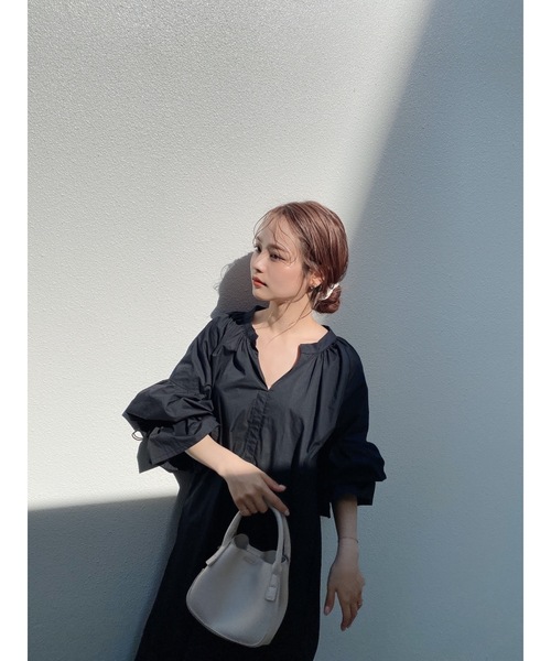 JUMELLE(ジュメロ)の「ドローコードワンピース【旧】(シャツワンピース・レディース・ブラック/ブラウン・FREE)」の19枚目の写真