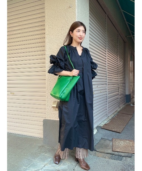 JUMELLE(ジュメロ)の「ドローコードワンピース【旧】(シャツワンピース・レディース・ブラック/ブラウン・FREE)」の17枚目の写真