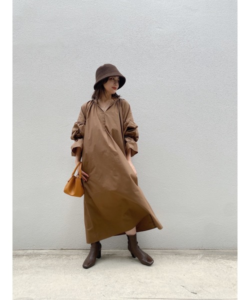 JUMELLE(ジュメロ)の「ドローコードワンピース【旧】(シャツワンピース・レディース・ブラック/ブラウン・FREE)」の21枚目の写真