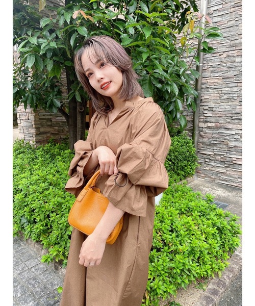 JUMELLE(ジュメロ)の「ドローコードワンピース【旧】(シャツワンピース・レディース・ブラック/ブラウン・FREE)」の22枚目の写真