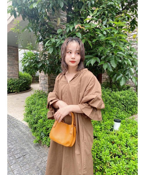 JUMELLE(ジュメロ)の「ドローコードワンピース【旧】(シャツワンピース・レディース・ブラック/ブラウン・FREE)」の10枚目の写真