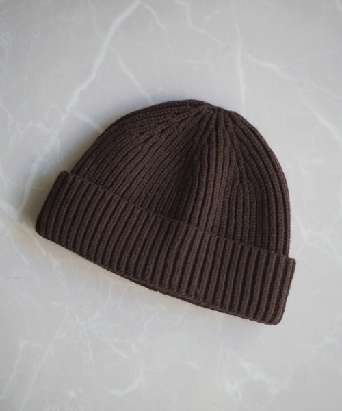 BARELY BLUE（ベアリーブルー）の「【 BARELY BLUE / ベアリーブルー 】 シンプル ビーニー ニット キャップ / ロールキャップ（ニットキャップ/ビーニー・メンズ・チャコールグレー/ブラック/ベージュ/ネイビー/ブラウン/グレー/ボルドー/マスタード/ライトブラウン・FREE）」の4枚目の写真