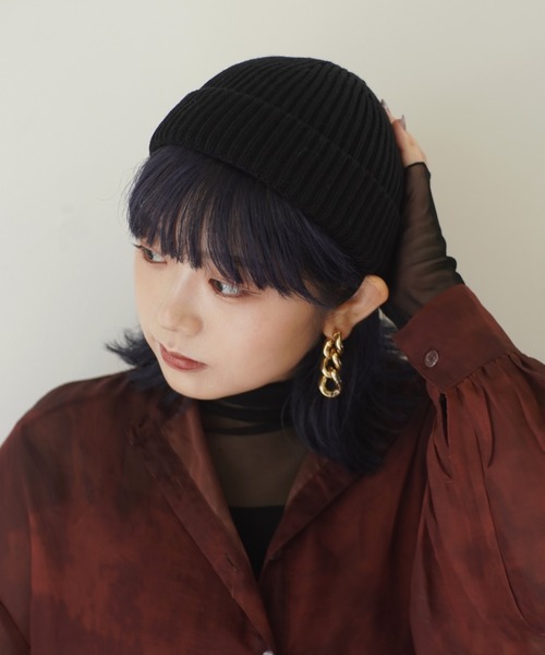 BARELY BLUE（ベアリーブルー）の「【 BARELY BLUE / ベアリーブルー 】 シンプル ビーニー ニット キャップ / ロールキャップ（ニットキャップ/ビーニー・メンズ・チャコールグレー/ブラック/ベージュ/ネイビー/ブラウン/グレー/ボルドー/マスタード/ライトブラウン・FREE）」の18枚目の写真