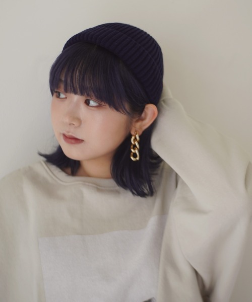 BARELY BLUE（ベアリーブルー）の「【 BARELY BLUE / ベアリーブルー 】 シンプル ビーニー ニット キャップ / ロールキャップ（ニットキャップ/ビーニー・メンズ・チャコールグレー/ブラック/ベージュ/ネイビー/ブラウン/グレー/ボルドー/マスタード/ライトブラウン・FREE）」の19枚目の写真