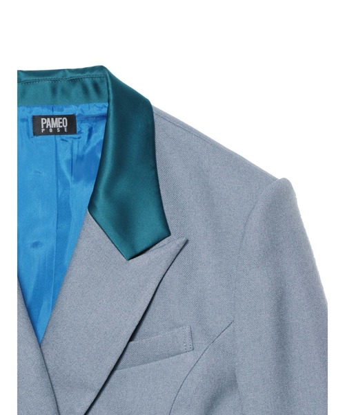 PAMEO POSE（パメオポーズ）の「Inverted Triangle Jacket Blue（テーラードジャケット・レディース・ブルー・FREE）」の11枚目の写真