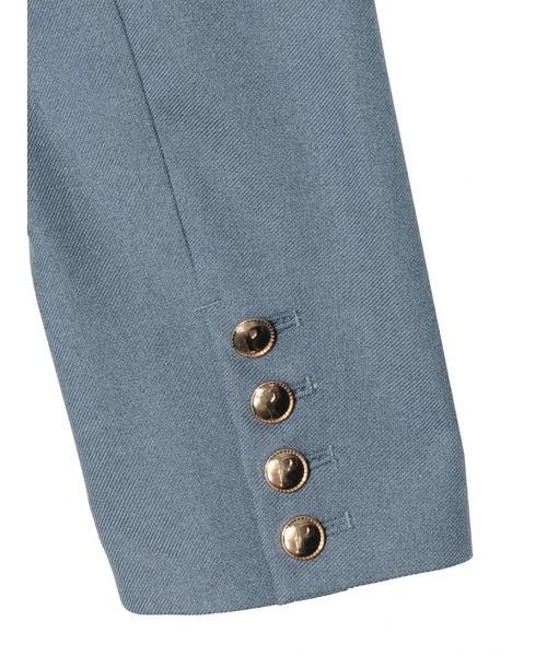 PAMEO POSE（パメオポーズ）の「Inverted Triangle Jacket Blue（テーラードジャケット・レディース・ブルー・FREE）」の19枚目の写真