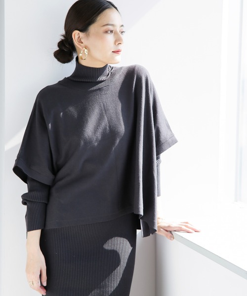 ENNEA(エンネア)の「【2021AW】抗ピリング×モダールヤーン・ニットプルオーバー&リブタートルネックロングニットワンピース2点セットアップ(ワンピース・レディース・チャコールグレー/ベージュ/ブラウン/オフホワイト/ライトグリーン・M)」の11枚目の写真