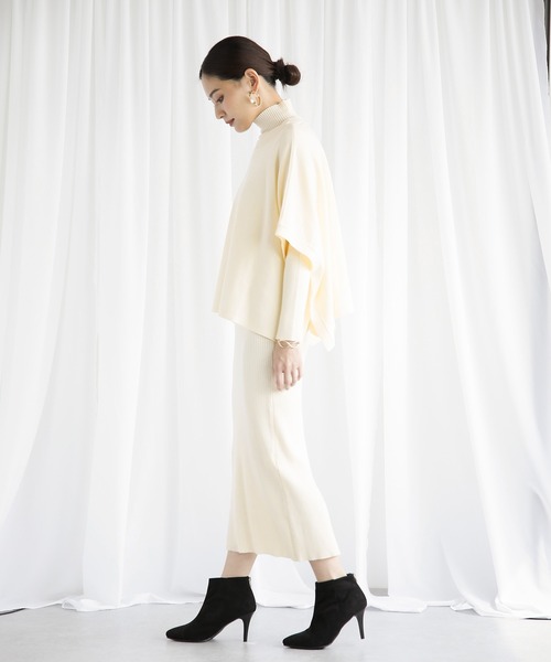 ENNEA(エンネア)の「【2021AW】抗ピリング×モダールヤーン・ニットプルオーバー&リブタートルネックロングニットワンピース2点セットアップ(ワンピース・レディース・チャコールグレー/ベージュ/ブラウン/オフホワイト/ライトグリーン・M)」の20枚目の写真