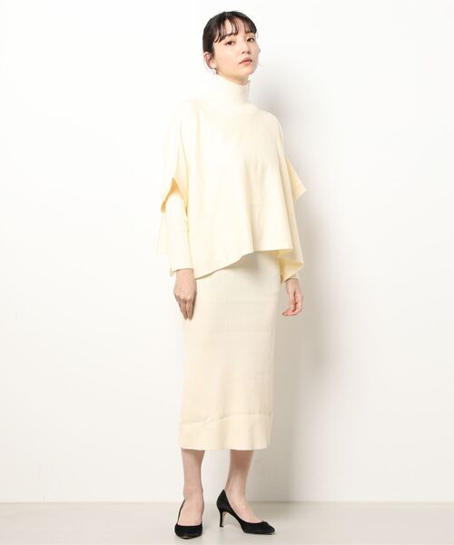 ENNEA(エンネア)の「【2021AW】抗ピリング×モダールヤーン・ニットプルオーバー&リブタートルネックロングニットワンピース2点セットアップ(ワンピース・レディース・チャコールグレー/ベージュ/ブラウン/オフホワイト/ライトグリーン・M)」の9枚目の写真