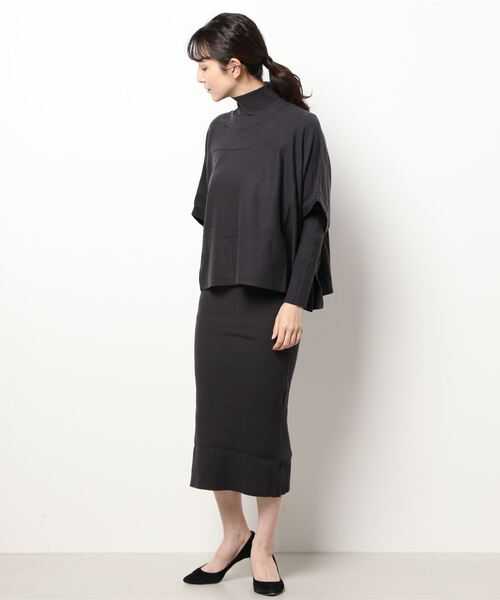 ENNEA(エンネア)の「【2021AW】抗ピリング×モダールヤーン・ニットプルオーバー&リブタートルネックロングニットワンピース2点セットアップ(ワンピース・レディース・チャコールグレー/ベージュ/ブラウン/オフホワイト/ライトグリーン・M)」の10枚目の写真