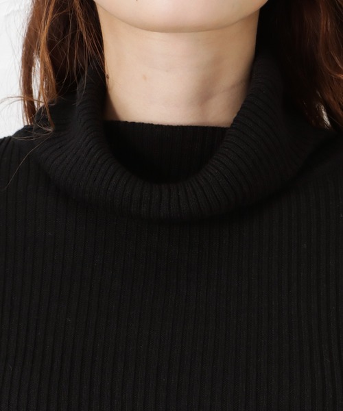 NAVY(ネイビー)の「洗えるニット 12Gタートルネックリブプルオーバー(ニット/セーター・レディース・ブラック/ホワイト/ブラウン・M/L)」の17枚目の写真