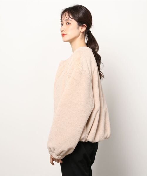 Howdy Marie（ハウディ―マリー）の「ノーカラー ファーブルゾン（ブルゾン・レディース・ベージュ/グレー/ブラウン・フリー）」の17枚目の写真