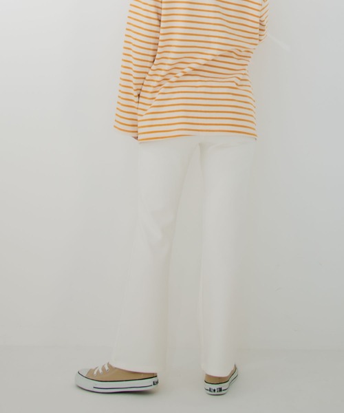 CHOCOA(チョコア)の「マタニティリラックス裾ワイドシンプルパンツ(マタニティウェア/グッズ・レディース・ブラック/アイボリー・MEDIUM/LARGE)」の13枚目の写真