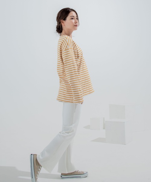 CHOCOA(チョコア)の「マタニティリラックス裾ワイドシンプルパンツ(マタニティウェア/グッズ・レディース・ブラック/アイボリー・MEDIUM/LARGE)」の14枚目の写真