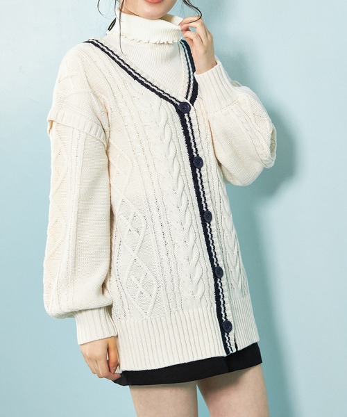 W.L.T. オリーブグリーン Vネックカーディガン　モヘア　お値下げします W.L.T. オリーブグリーン Vネックカーディガン モヘア お値下げ