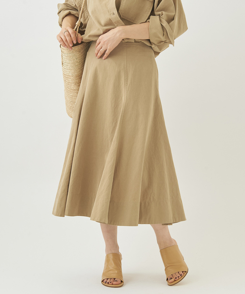 plage(プラージュ)の「Nidom bio slit スカート◆(スカート・レディース・キャメル/ダークブルー/ブラック・34/38/36)」の3枚目の写真