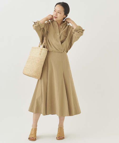 plage(プラージュ)の「Nidom bio slit スカート◆(スカート・レディース・キャメル/ダークブルー/ブラック・34/38/36)」の9枚目の写真