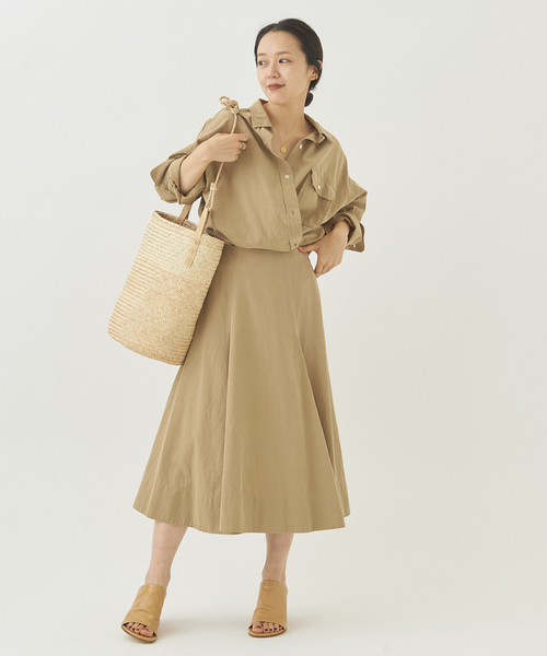 plage(プラージュ)の「Nidom bio slit スカート◆(スカート・レディース・キャメル/ダークブルー/ブラック・34/38/36)」の10枚目の写真