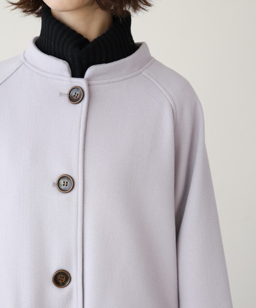 frames RAY CASSIN(フレームスレイカズン)の「【WEB限定】2WAYフェイクウールコート(ステンカラーコート・レディース・ブラック/オフホワイト/ラベンダー・FREE)」の6枚目の写真