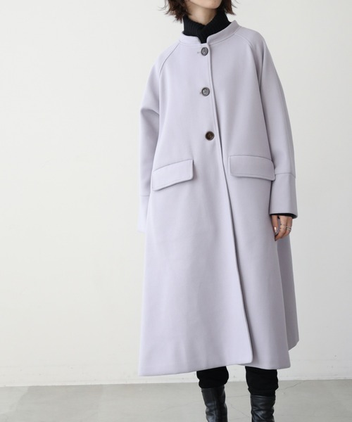frames RAY CASSIN(フレームスレイカズン)の「【WEB限定】2WAYフェイクウールコート(ステンカラーコート・レディース・ブラック/オフホワイト/ラベンダー・FREE)」の17枚目の写真