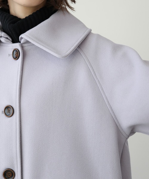 frames RAY CASSIN(フレームスレイカズン)の「【WEB限定】2WAYフェイクウールコート(ステンカラーコート・レディース・ブラック/オフホワイト/ラベンダー・FREE)」の21枚目の写真