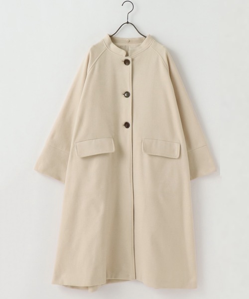 frames RAY CASSIN(フレームスレイカズン)の「【WEB限定】2WAYフェイクウールコート(ステンカラーコート・レディース・ブラック/オフホワイト/ラベンダー・FREE)」の10枚目の写真