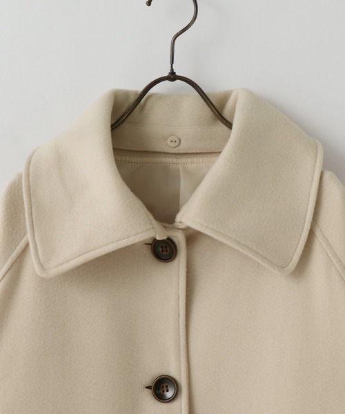frames RAY CASSIN(フレームスレイカズン)の「【WEB限定】2WAYフェイクウールコート(ステンカラーコート・レディース・ブラック/オフホワイト/ラベンダー・FREE)」の19枚目の写真