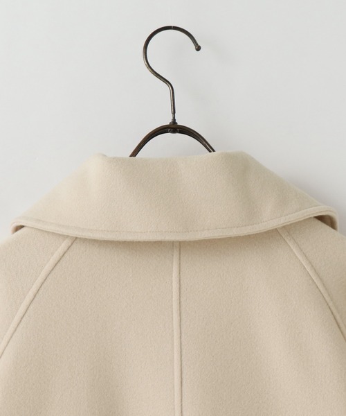 frames RAY CASSIN(フレームスレイカズン)の「【WEB限定】2WAYフェイクウールコート(ステンカラーコート・レディース・ブラック/オフホワイト/ラベンダー・FREE)」の4枚目の写真