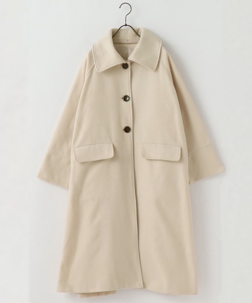 frames RAY CASSIN(フレームスレイカズン)の「【WEB限定】2WAYフェイクウールコート(ステンカラーコート・レディース・ブラック/オフホワイト/ラベンダー・FREE)」の11枚目の写真