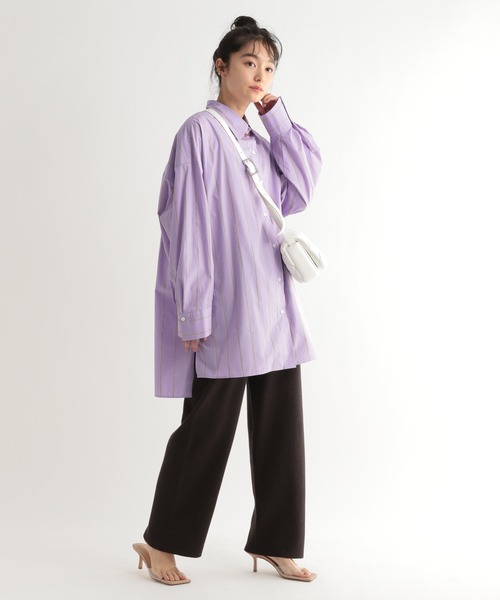 BABYLONE（バビロン）の「BABYLONE / コットンオーバーシャツ（シャツ/ブラウス・レディース・ブルー/ホワイト系その他/ブルー系その他/パープル系その他/ピンク系その他・フリー）」の17枚目の写真