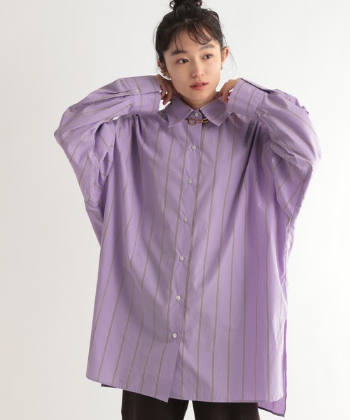 BABYLONE（バビロン）の「BABYLONE / コットンオーバーシャツ（シャツ/ブラウス・レディース・ブルー/ホワイト系その他/ブルー系その他/パープル系その他/ピンク系その他・フリー）」の15枚目の写真