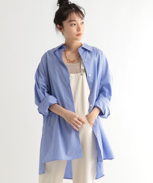 BABYLONE（バビロン）の「BABYLONE / コットンオーバーシャツ（シャツ/ブラウス・レディース・ブルー/ホワイト系その他/ブルー系その他/パープル系その他/ピンク系その他・フリー）」の7枚目の写真