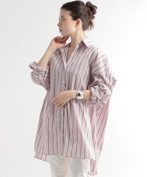 BABYLONE（バビロン）の「BABYLONE / コットンオーバーシャツ（シャツ/ブラウス・レディース・ブルー/ホワイト系その他/ブルー系その他/パープル系その他/ピンク系その他・フリー）」の10枚目の写真