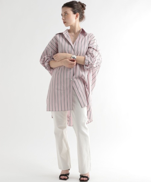 BABYLONE（バビロン）の「BABYLONE / コットンオーバーシャツ（シャツ/ブラウス・レディース・ブルー/ホワイト系その他/ブルー系その他/パープル系その他/ピンク系その他・フリー）」の12枚目の写真