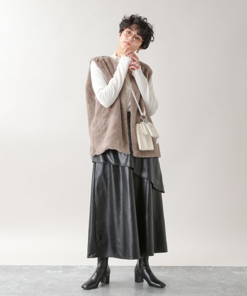 RAGEBLUE（レイジブルー）の「3WAY/ファーベストキルティングコート/261015（ミリタリージャケット・レディース・ブラック/オフホワイト/オリーブ・FREE）」の17枚目の写真