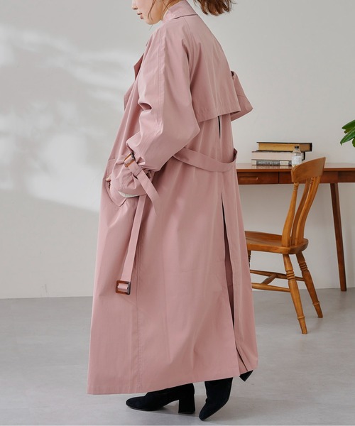 CPCM(シーピーシーエム)の「バックヨーク付ロングトレンチコート(トレンチコート・レディース・ピンク/ベージュ/アイボリー・FREE)」の3枚目の写真