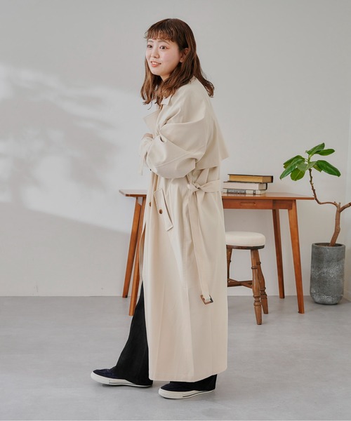 CPCM(シーピーシーエム)の「バックヨーク付ロングトレンチコート(トレンチコート・レディース・ピンク/ベージュ/アイボリー・FREE)」の10枚目の写真