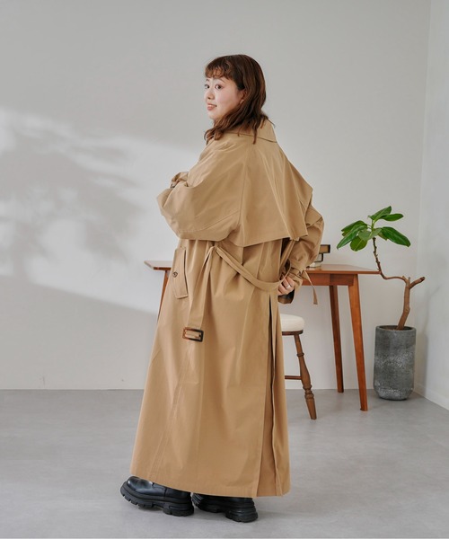 CPCM(シーピーシーエム)の「バックヨーク付ロングトレンチコート(トレンチコート・レディース・ピンク/ベージュ/アイボリー・FREE)」の7枚目の写真