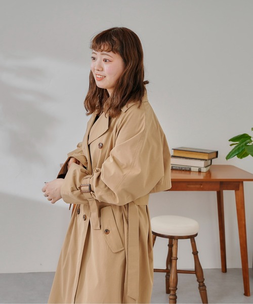 CPCM(シーピーシーエム)の「バックヨーク付ロングトレンチコート(トレンチコート・レディース・ピンク/ベージュ/アイボリー・FREE)」の21枚目の写真