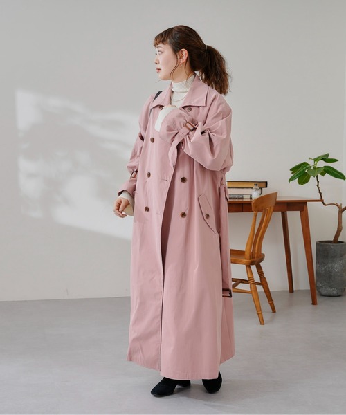 CPCM(シーピーシーエム)の「バックヨーク付ロングトレンチコート(トレンチコート・レディース・ピンク/ベージュ/アイボリー・FREE)」の15枚目の写真