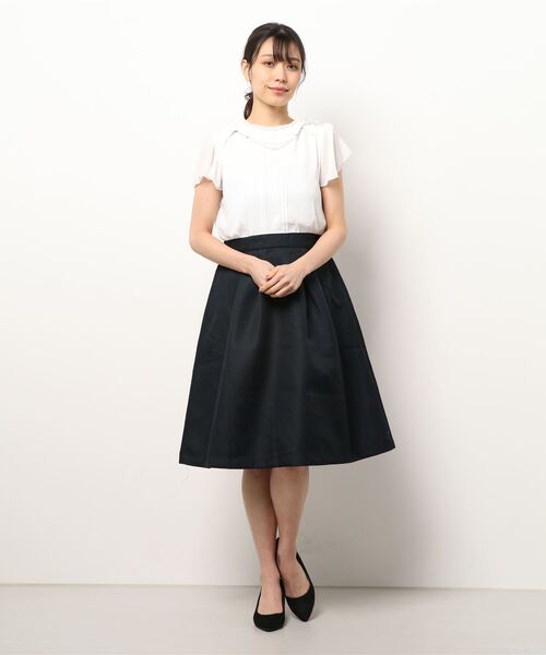 axes femme(アクシーズファム)の「ツイードドッキングワンピース(ワンピース・レディース・ネイビー/ブラック/ピンク・MEDIUM)」の2枚目の写真