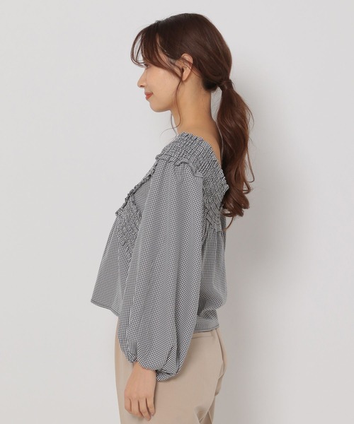 mysty woman（ミスティウーマン）の「ギンガムシャーリングブラウス 272395（シャツ/ブラウス・レディース・ライトブルー/ブラック/イエロー・FREE）」の18枚目の写真