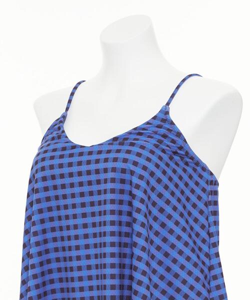 キャミフレアトップ ショーツ チェック スイムウエア / 水着