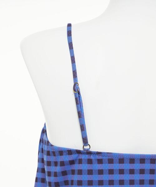 キャミフレアトップ ショーツ チェック スイムウエア / 水着