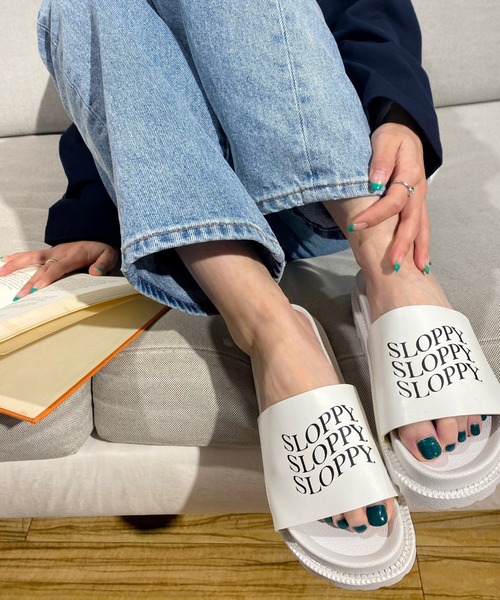 WHO'S WHO gallery（フーズフーギャラリー）の「【SLOPPY/スロッピー】サンダル（サンダル・レディース・グリーン/オフホワイト/ブラック・FREE）」の5枚目の写真
