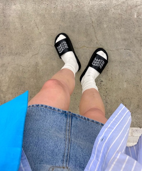 WHO'S WHO gallery（フーズフーギャラリー）の「【SLOPPY/スロッピー】サンダル（サンダル・レディース・グリーン/オフホワイト/ブラック・FREE）」の7枚目の写真