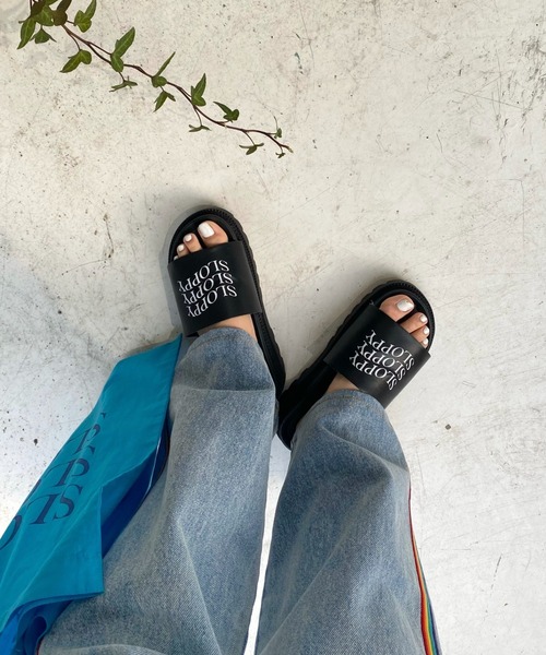 WHO'S WHO gallery（フーズフーギャラリー）の「【SLOPPY/スロッピー】サンダル（サンダル・レディース・グリーン/オフホワイト/ブラック・FREE）」の8枚目の写真